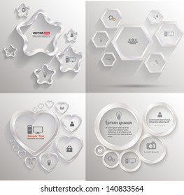 Collection glass shape group design.