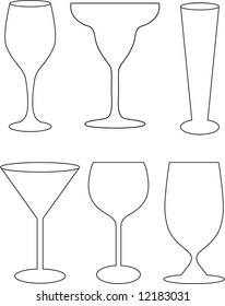 a collection of glasses