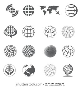 Collection of Globe and World Map Icons