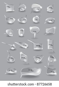 Collection glossy bubbles for speech on different topics