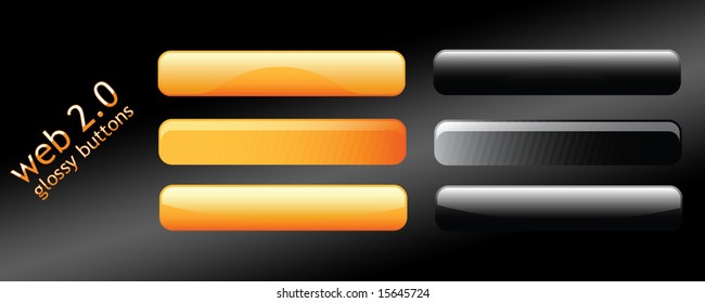 Collection of glossy buttons