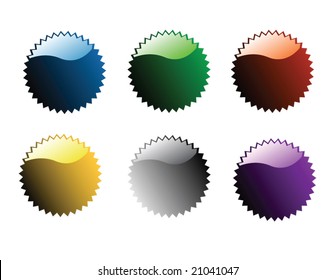 Collection of glossy buttons