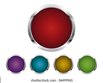 Collection of glossy buttons