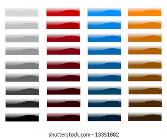 Collection of glossy buttons (color range)