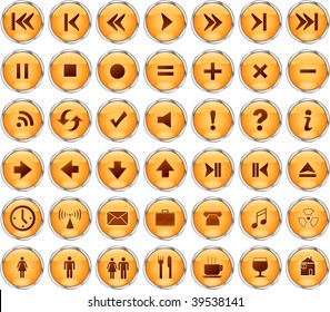  Collection glossy web buttons