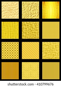 A collection of gold backgrounds. Set of abstract backgrounds for design .Polygon the background pattern. Template for business.