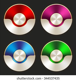 Collection of gold badges