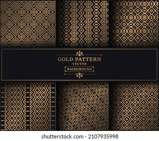Fondo del patrón oro y negro sin soldadura