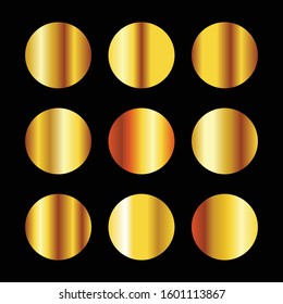 collection of gold color palette vector templates