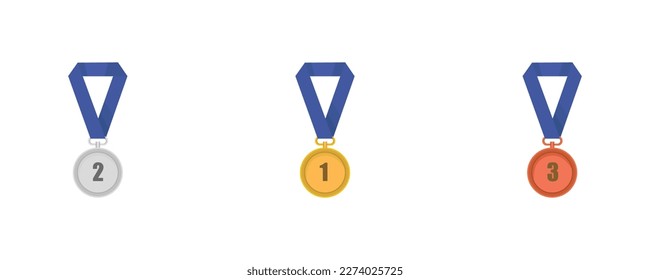 collection of gold, silver and bronze awards or medals