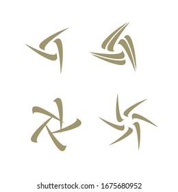 colección oro vorágine logotipo icono de círculo de oro diseño vectorial