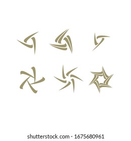 collection gold vortex circle logo icon design vector