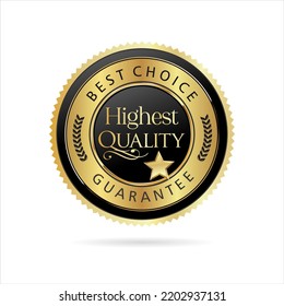 Collection of golden badge and labels high quality vector illustration