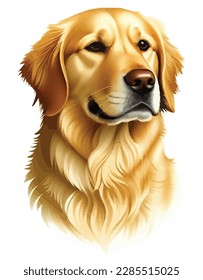 Eine Kollektion von Golden Retriever Illustrationen in verschiedenen Posen und Farben" - Ein bezauberndes Set von erwachsenen und Welpen-Golden, gezeichnet im Vektorstil. Ideal für Projekte und Designs zum Thema Hunde.