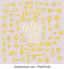 Collection of golden vector keys