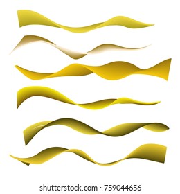 COLLECTION OF GOLDEN WAVE GRADIENT LINE