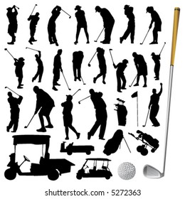 collection of golf vector