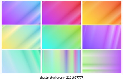 collection of gradient background with shining. abstract, modern and colorful style. orange, green purple, pink and blue. suitable for wallpaper, banner, background and flyer