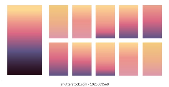 Collection of gradient and backgrounds for design vector illustration concept