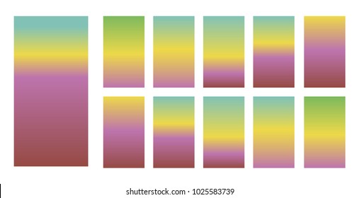 Collection of gradient and backgrounds for design vector illustration concept