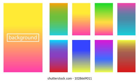 Collection Gradient Backgrounds Design Vector Illustration Stock Vector ...