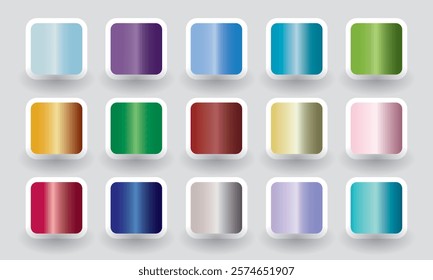 Collection of gradient gems and jewels colour palette. Colour palette trends