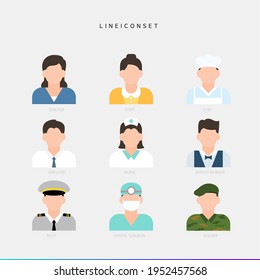 Collection of gradient line icons