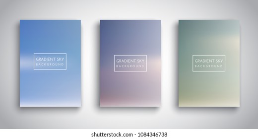Collection of gradient sky backgrounds