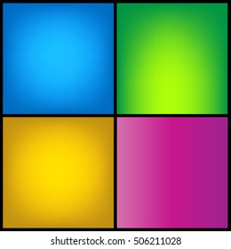 Collection of gradient vibrant color smooth silk background with with shade effect.
