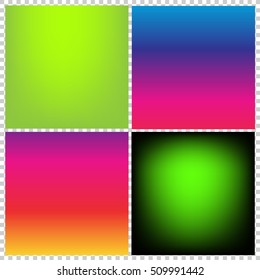 Collection of gradient vibrant color smooth silk background with with shade effect.