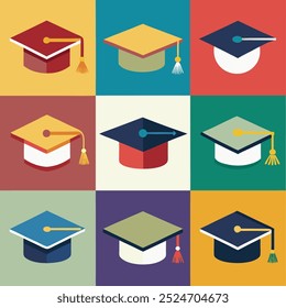 Collection of Graduation Cap Icons