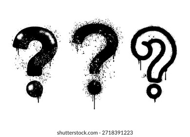 collection of graffiti spray paint question mark symbols urban street style - Powered by Shutterstock - Get 15% off with code: PIKWIZARD15