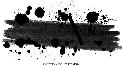 Banner do estêncil de grafite da coleção. Coleção isolada com rastreamento de alto nível. Vetor borrifar formas de pintura com manchas e gotas. Modelo de arte de rua.
