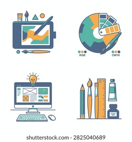 Collection graphic design elements