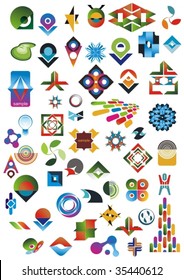 collection of graphic design elements and ornaments sixty five pieces