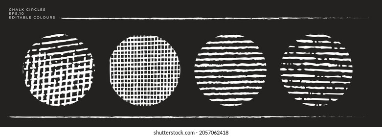 Collection of graphic elements. Hand drawn chalk sketch on a blackboard. Arrows and circles