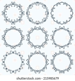 collection of graphic ornamental frames 