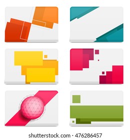 Collection graphics covers for laptop. Template case or sticker for technology device. Mockup for branding, advertising, business and corporate identity. Vector illustration