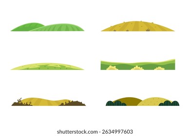 Sammlung von Grasfeldern Landschaftsdarstellung