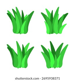 Colección de variaciones de ilustración de césped