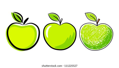 Collection of green apples