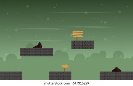 Collection green background scenery for game