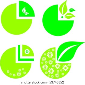 Collection of green eco-icons