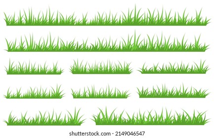 collection of green grass vector