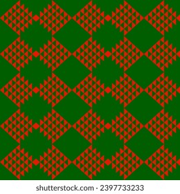 Collection of green and red seamless backgrounds suitable for Christmas season.