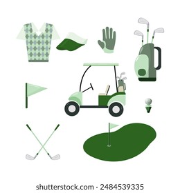 A collection of green-themed golf elements for your design projects.
Perfect for enhancing golf-themed digital and print designs.