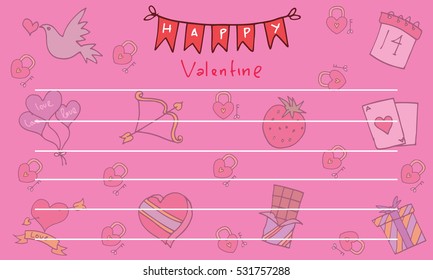 Collection of greeting card valentine