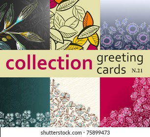 collection greeting cards, eps8