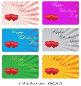 Collection of greeting cards for Valentine's Day