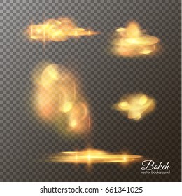 Collection of groups transparent bokeh vector effect eps10.
